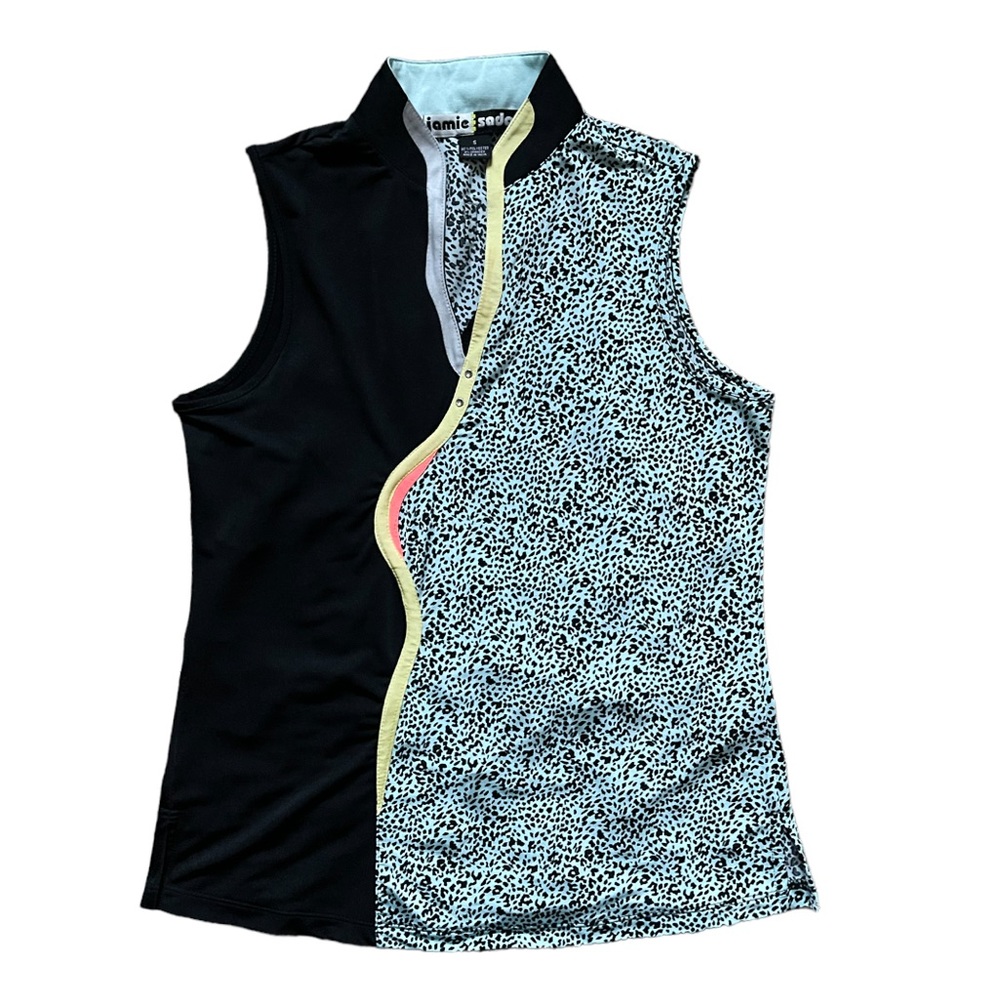 Jamie Sadock Cheetah Printed Cycling Sleevless Top